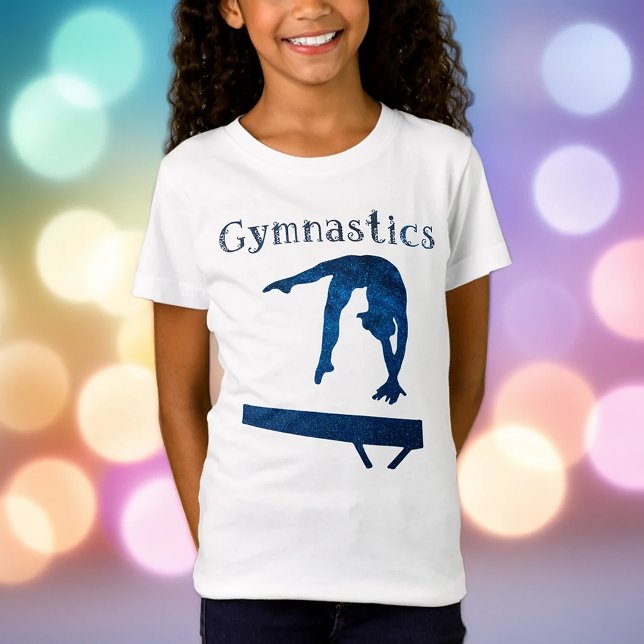 T-Shirt Gymnastique Royal Blue Balance Beam Vine Police (Créateur téléchargé)