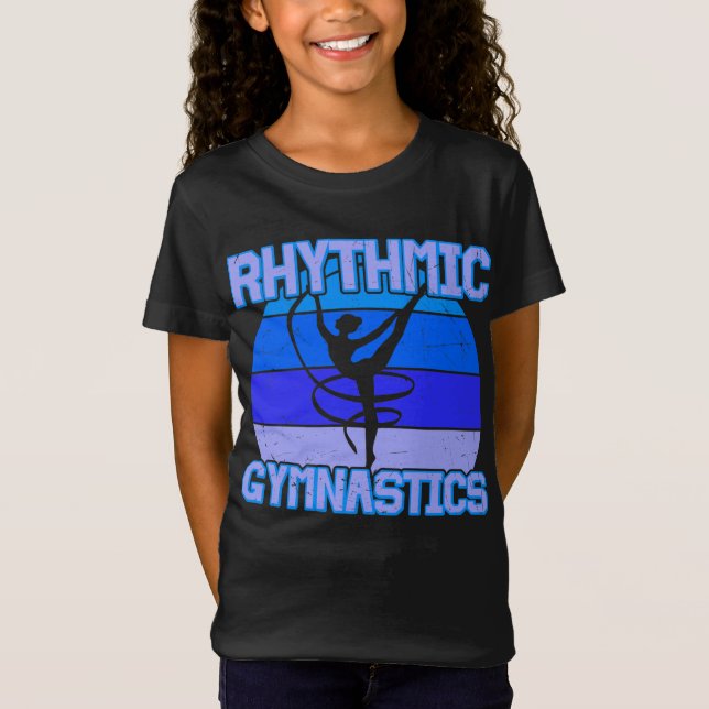 T-Shirt Gymnastique rythmique déprimée en bleu / violet (Devant)