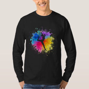 T-shirt Gymnastique Rythmique Filles Silhouette de Gymnast