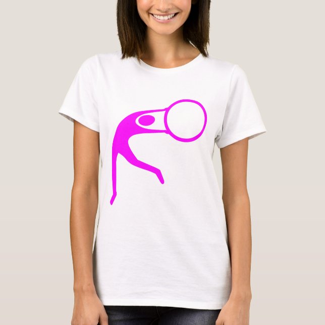 T-shirt Gymnastique rythmique - Magenta (Devant)