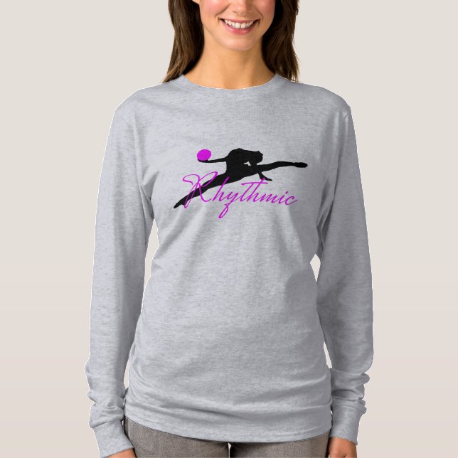 T-shirt Gymnastique rythmique outre de la chemise d'épaule (Devant)