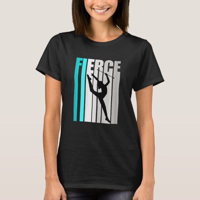 T-shirt Gymnastique rythmique Turquoise Fierce Teammate (Devant)