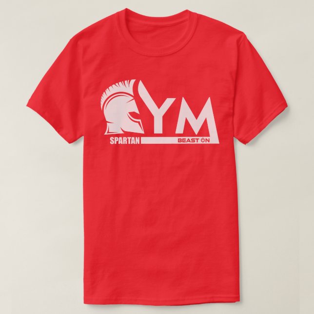 T-shirt GymSpartanBeast OnGym Motivation Fitness Says (Design devant)