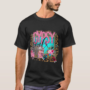 T-shirt Gypsy Soul Bohemian Hippy Travel Trailer Boho