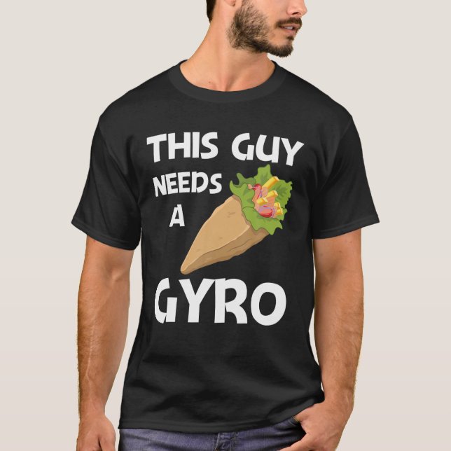 T-shirt Gyros Drôle Homme Papa Gyro Viande Pita Doner Keba (Devant)