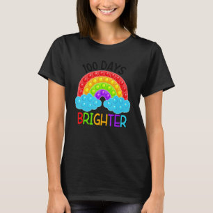 T-shirt Gzbg Rainbow Pop It 100 Jours Plus Brighter Fidget