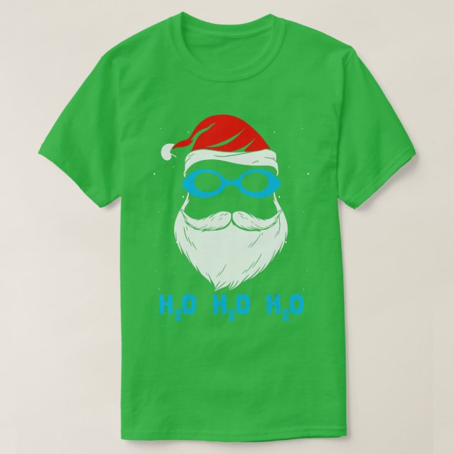 T-shirt H2o H2o H2o Santa Claus Natation Santa Hat Swimman (Design devant)