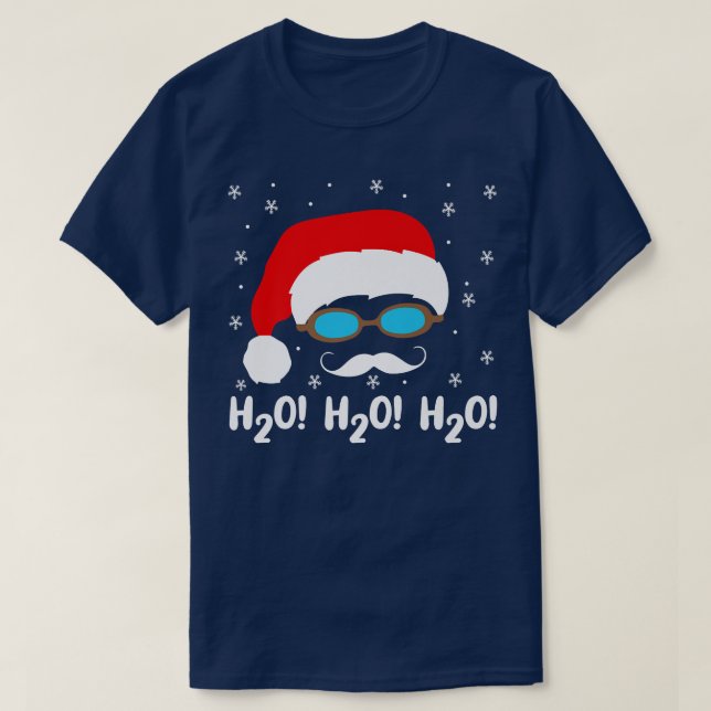 T-shirt H2o H2o H2o Santa Claus Piscine de Noël Sw (Design devant)