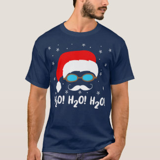 T-shirt H2o H2o H2o Santa Claus Piscine de Noël Sw