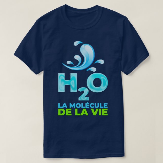 T-shirt H2O la molécule de la vie (Design devant)