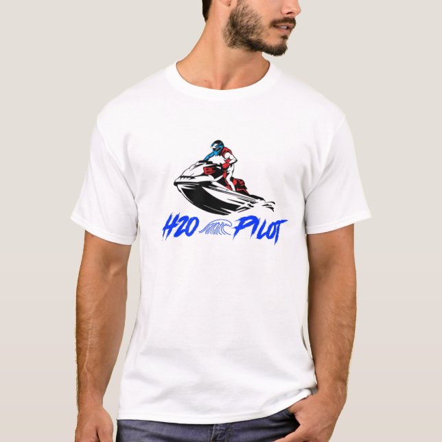 T-shirt H2O Pilot Jet Ski (PWC) pour hommes et fem (Devant)