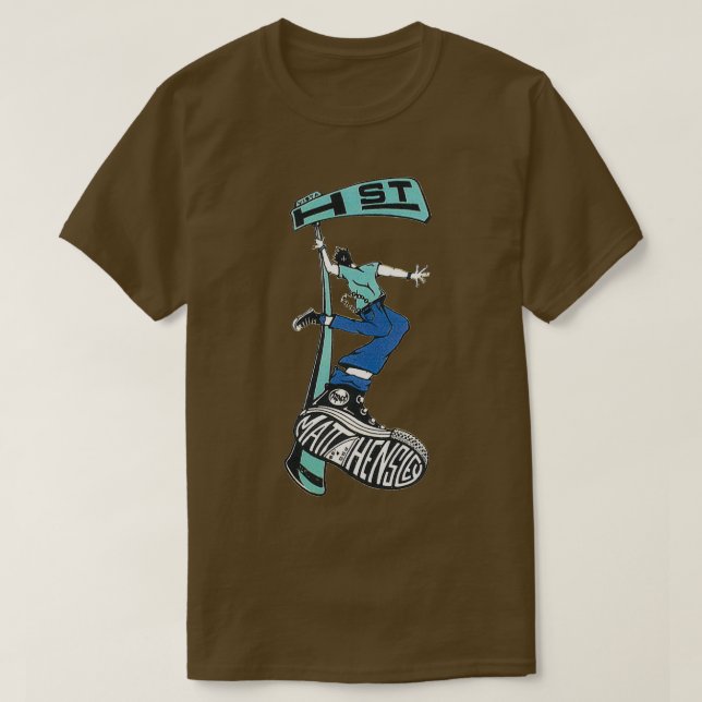 T-shirt H conception du skateboard de rue (Design devant)