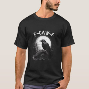 T-shirt H Corbeau drôle oiseau noir Lune gothique Adulte H