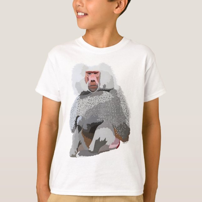 T-shirt H est pour Hamadryas Baboon (Devant)