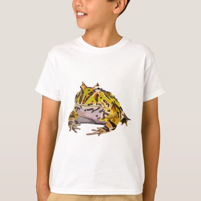 T-shirt H est pour la grenouille cornée (Devant)