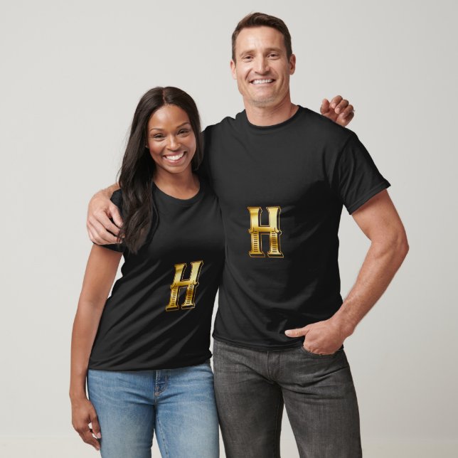 T-shirt H Golden Letter (Unisexe)