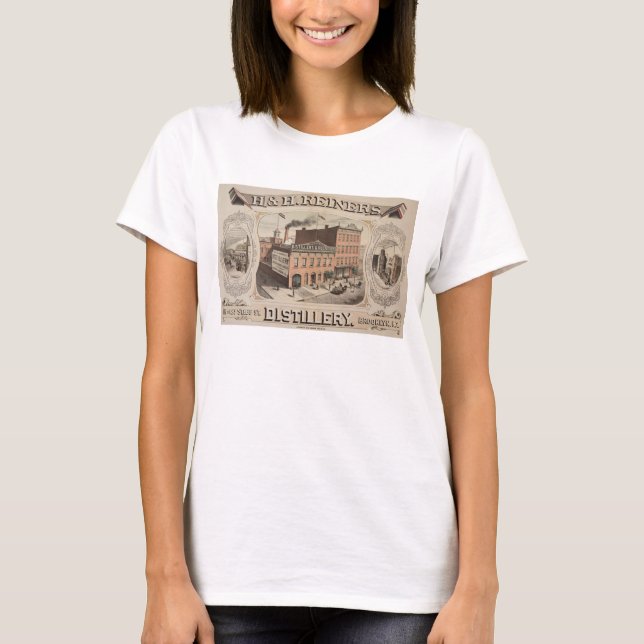 T-shirt H. & H. Reiners Distillery Building À Brooklyn, Ny (Devant)