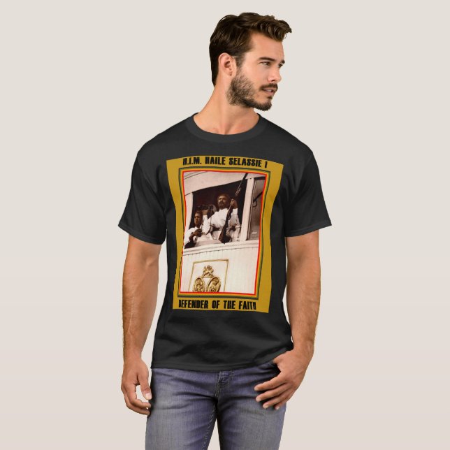 T-shirt H.I.M. Défenseur de Haile Selassie de la foi (Devant entier)