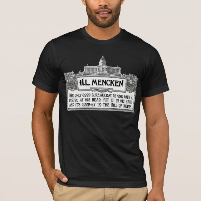 T-shirt H.L.Mencken sur des bureaucrates (Devant)