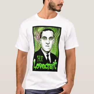 T-shirt H.P. Portrait de Lovecraft (vert)