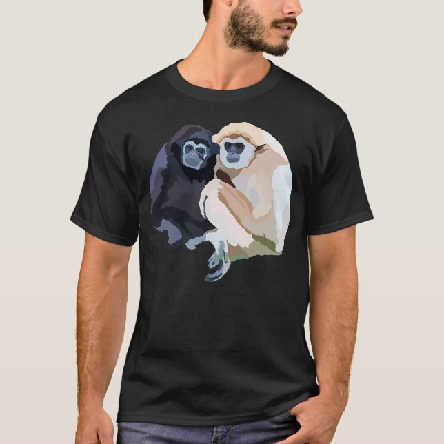T-shirt H Pour Hoolock Gibbon (Devant)
