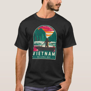 T-shirt Ha Long Bay Vietnam Boat Vendeur Voyage Art Vintag