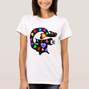 T-shirt HA" ★ Romantique Initiale "G" Femme Crew Neck T" ╝