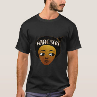 T-shirt Habasha Vêtements Ethiopie Érythrée Afro Cheveux A