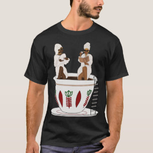 T-shirt Habesha Femmes Café Jebena Caféine Ethiopiens Ba