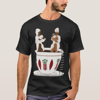 T-shirt Habesha Femmes Café Jebena Caféine Ethiopiens Ba
