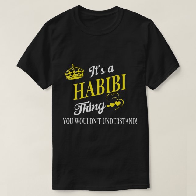 T-shirt habibi, arabe, arabe, liban, yalla, libanais, lo (Design devant)