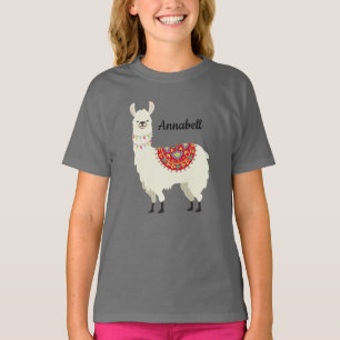 T-shirt Habillé lama adorable