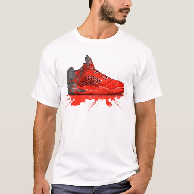 T-shirt Habillement 2016 de la Jordanie d'air rétro (rouge (Devant)