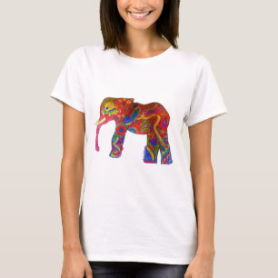 T-shirt Habillement coloré d'éléphant