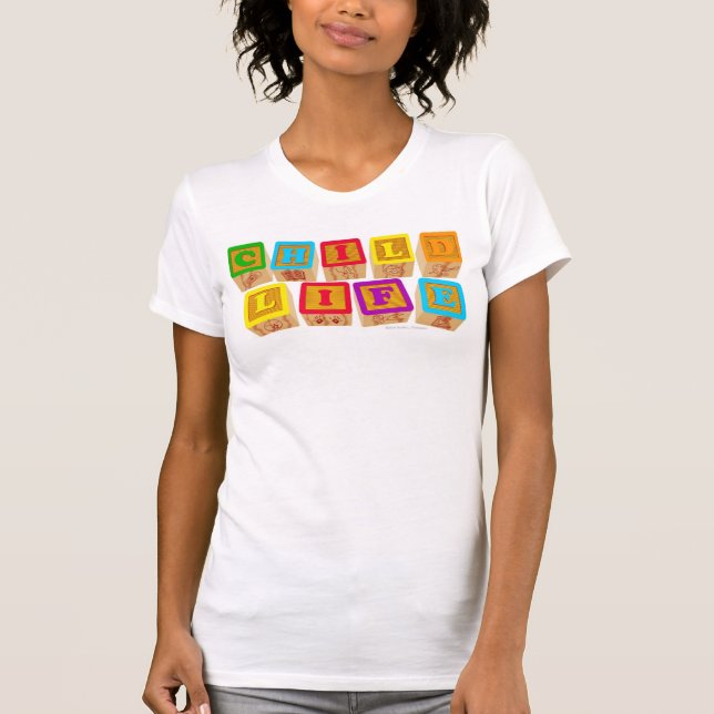 T-shirt Habillement de "blocs" de la vie d'enfant (Devant)