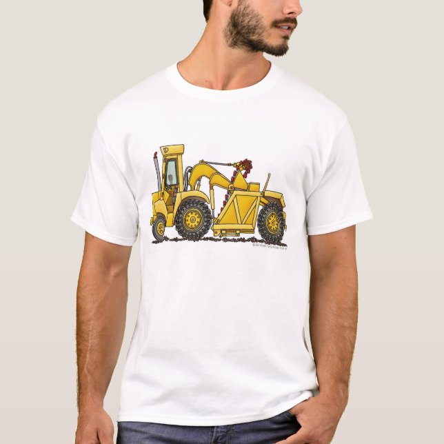 T-shirt Habillement de construction d'excavatrice de (Devant)