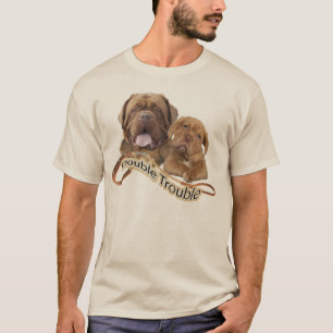 T-shirt Habillement de "double problème" de Dogue De