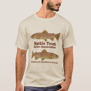 T-shirt Habillement de marbre de truite
