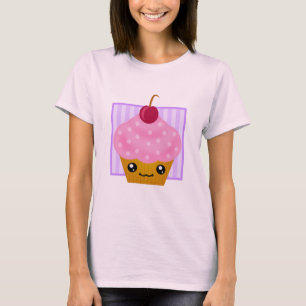 T-shirt Habillement de petit gâteau de cerise de Kawaii