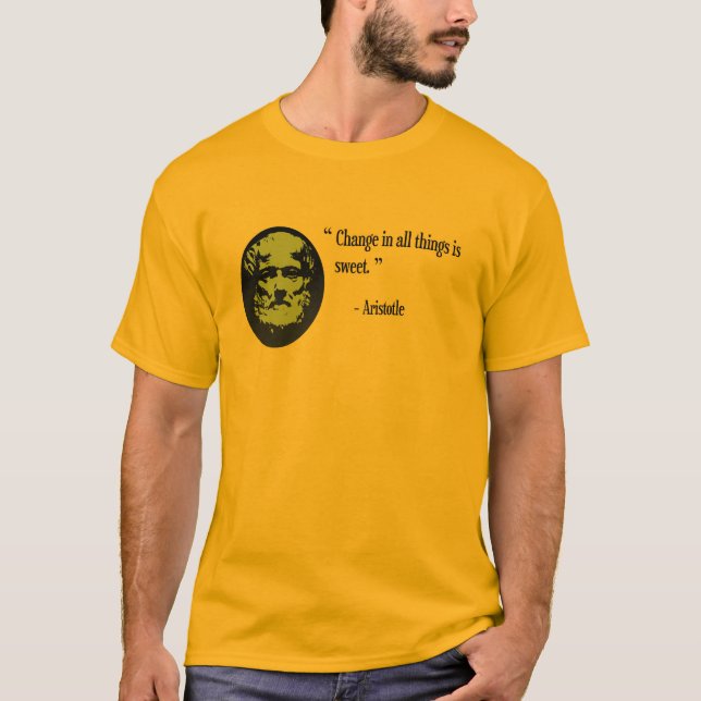 T-shirt Habillement de philosophie d'Aristote, citation (Devant)