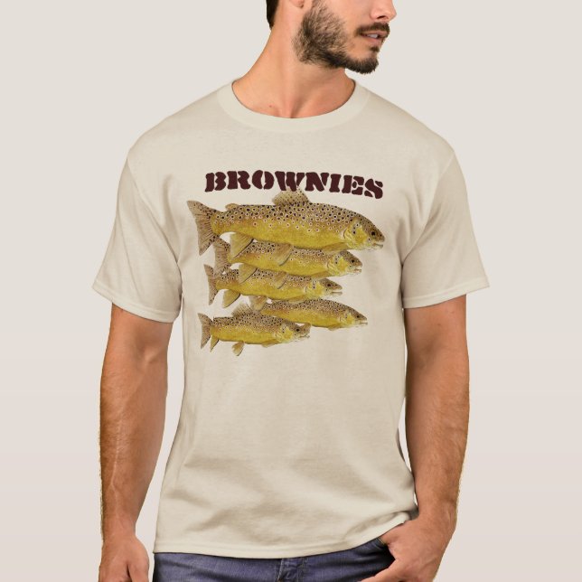 T-shirt Habillement de truite Brown de "brownie" (Devant)