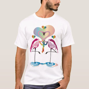 T-shirt Habillement gai de Flamants roses