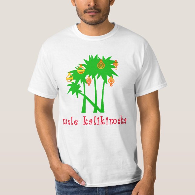 T-shirt Habillement hawaïen de Noël de Mele Kalikimaka (Devant)