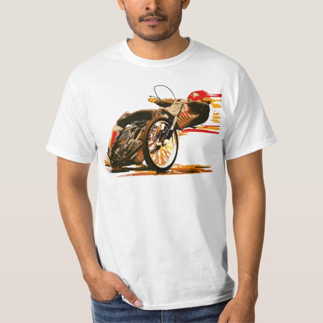 T-shirt Habillement impressionnant de moto de speed-way (Devant)