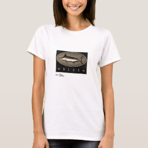 T-shirt Habillement noir des femmes de Marlin bleu et
