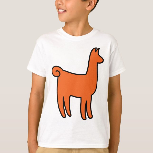 T-shirt Habillement orange de lama (Devant)