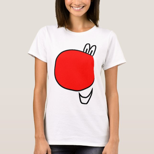 T-shirt Habillement rouge de jours de nez (Devant)