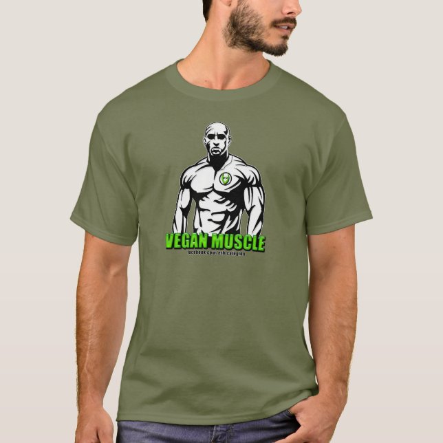 T-shirt Habillement végétalien de muscle (Devant)