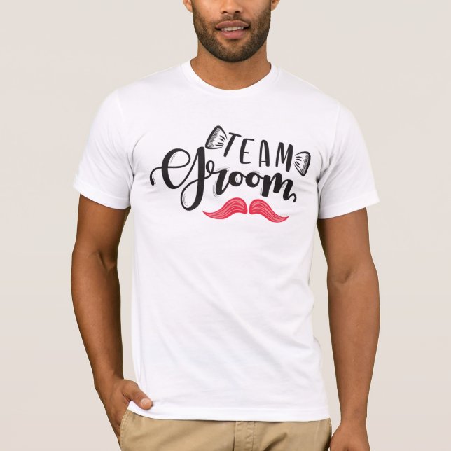 T-shirt Habillez-vous pour l'équipe du marié ! (Devant)