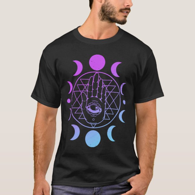 T-shirt Habits esthétiques occultes Soft Gothic Moon Phase (Devant)